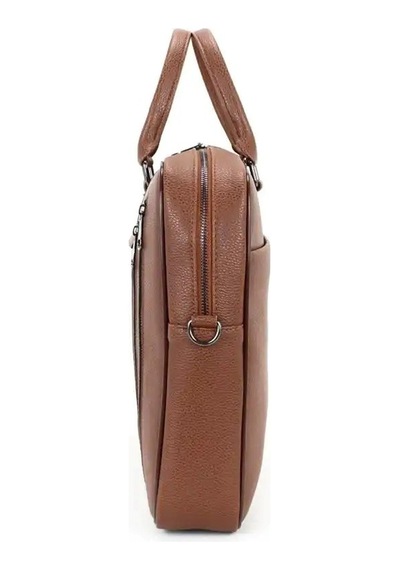 Case Club 2208-5 Laptop Evrak Çantası Büyük Boy 17.3 İnç El Omuz Çantası Taba