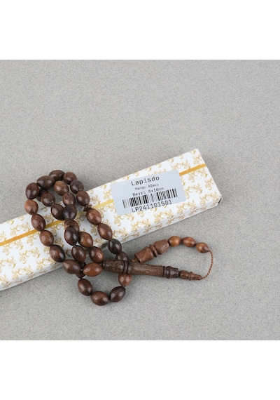 Mango Ağacı Beyzi Kesim 8x10mm Tesbih
