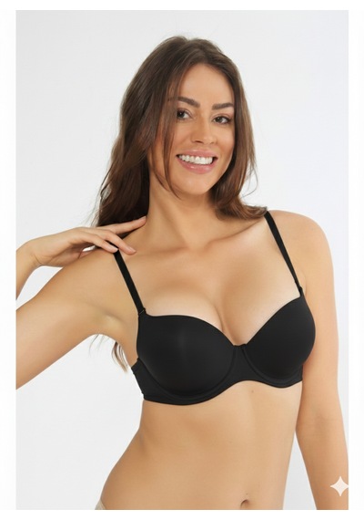 Missayza Çift Destekli Double Push Up Nurteks 1490 Sütyen siyah