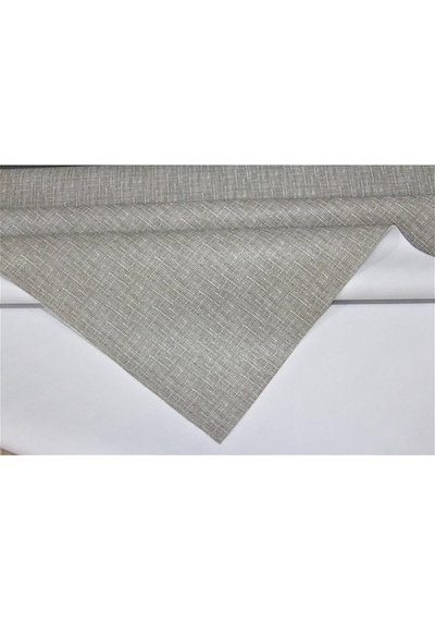 Elyaf Astarlı Silinebilir Pvc Muşamba Masa Örtüsü - Gri Keten - 141-b