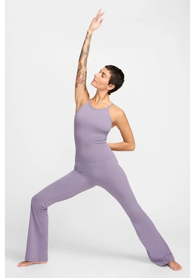 Nike Zenvy Dri-fit Womens Training Pants.soft Kumaş Geniş Paça Kadın Antreman Eşofman Altı Mor