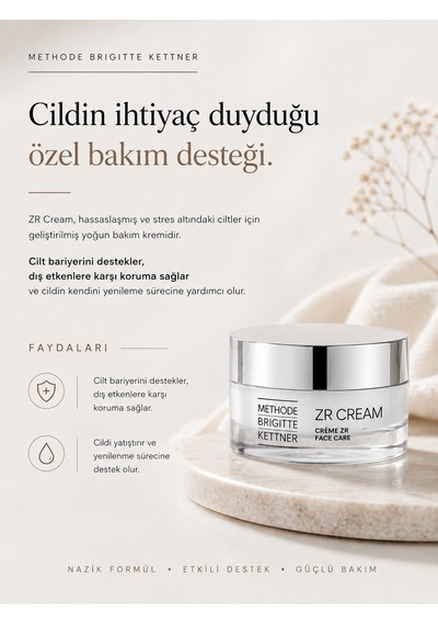Methode Brigitte Kettner Zinc Repair Zr Cream Silver Edition 15 Ml Onarıcı Yüz Bakım Kremi