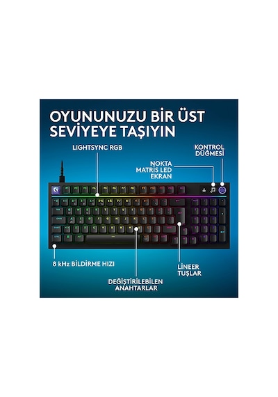 Logıtech G316 X 98 Kablolu Oyuncu Klavyesi - Türkçe Tuş Dizimi Tactile Siyah 920-014194