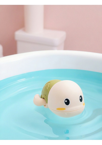 Kurmalı Kaplumbağa Bebek Banyo Oyuncağı Suda Yüzen, Su Oyuncağı - Yeşil Kaplumbağa