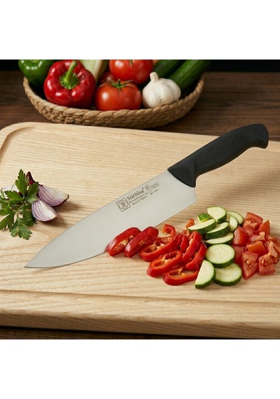Sürbisa 61180 Şef Aşçı Bıçağı Sürmene Bıçağı Paslanmaz Çelik Profesyonel Et Kesim Doğrama İçin 34 Cm