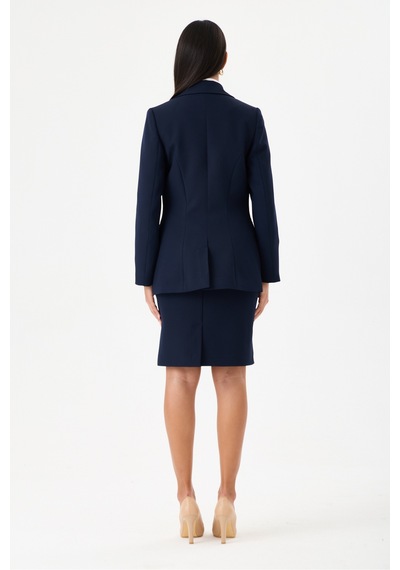 Velnara Moda Klasik Tek Düğme Ceket & Astarlı Kısa Kalem Etek - Kadın Takım Elbise Lacivert - Velnara Tasarımı Lacivert - 918616456 Lacivert Velnara Moda Klasik Tek Düğme Ceket & Astarlı Kısa Kalem Etek - Kadın Takım Elbise Lacivert - Velnara Tasarımı Lacivert - 918616456 Lacivert