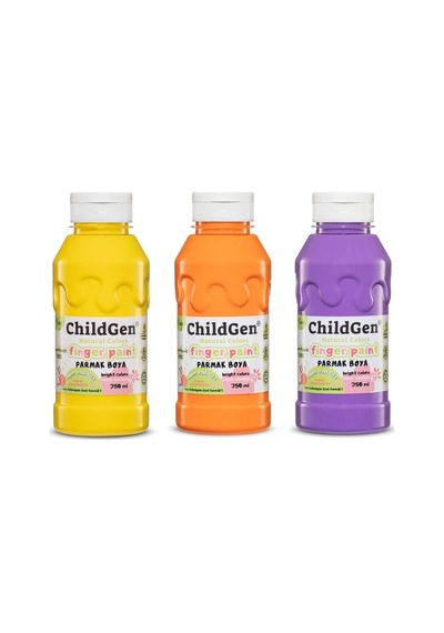 Childgen Mini Sanatçı Boya Seti - Şövale Tuval Parmak Boya Sulu Boya Seti 4