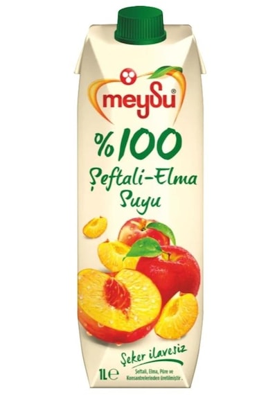 Meysu %100 Şeftali Elma Suyu 1 Lt X 6 Adet