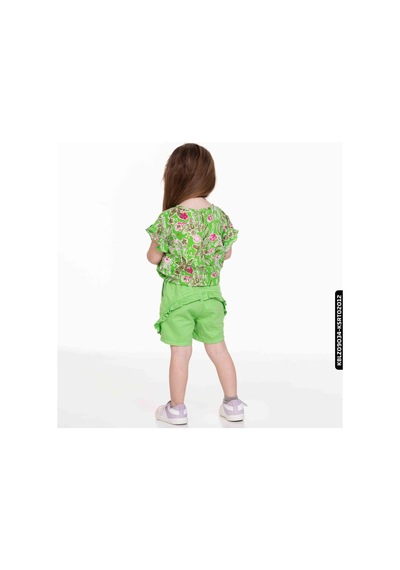 Xo Kids Kız Fırfırlı Şort 9 Ay - 2 Yaş 54716 Ksrt02012 Yeşil