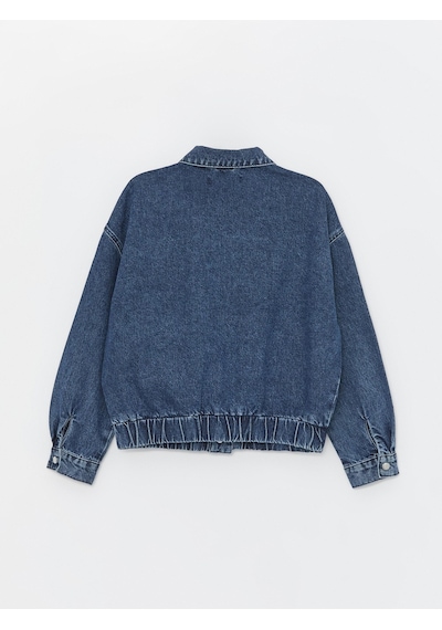 Koyu Mavi Cep Detaylı Denim Bomber Ceket-koyu Mavi Koyu Mavi