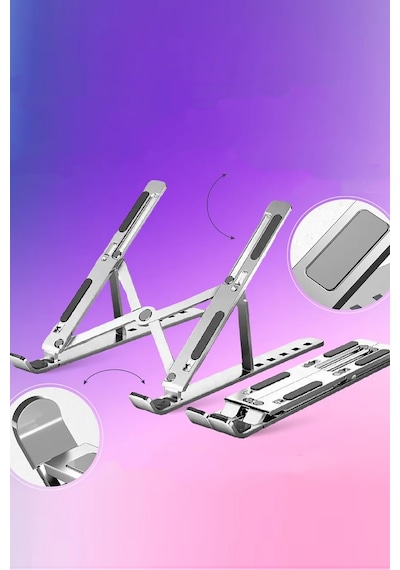 Alüminyum Manyetik Katlanabilir Ayarlı Dizüstü Laptop Standı Sarsılmaz Sağlam Tablet Standı