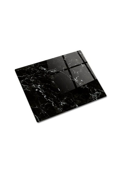 Tr Siyah Mermer Görünümlü Cam Kesme Tahtası 29cm X 34cm Diğer