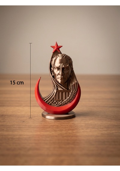 Riva Self Atatürk Silüetli Modern Masa Dekoru Hediyelik Aksesuar 15 Cm
