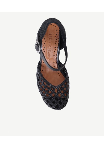 Yargıcı Deri Örgü Dolgu Tabanlı Espadril 26ykay4019x 001 Siyah