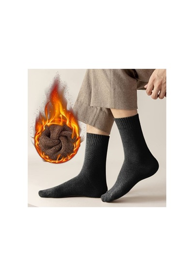 Worthy Socks 5'li Kışlık Havlu Termal Çorap 5 Çift Çok Renkli