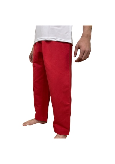 Taekwondo Alt Dobok Kırmızı Taekwondo Pantolon - Fitilli Dobok Kırmızı
