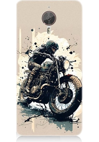 General Mobile Gm 5 Plus Uyumlu Motorsikletçi Desenli Silikon Kılıf