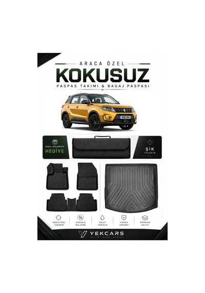 Suzuki Vitara Hybrid 2025 Model Aracınıza Özel 4d Kauçuk Paspas Takımı Ve Bagaj Havuzu