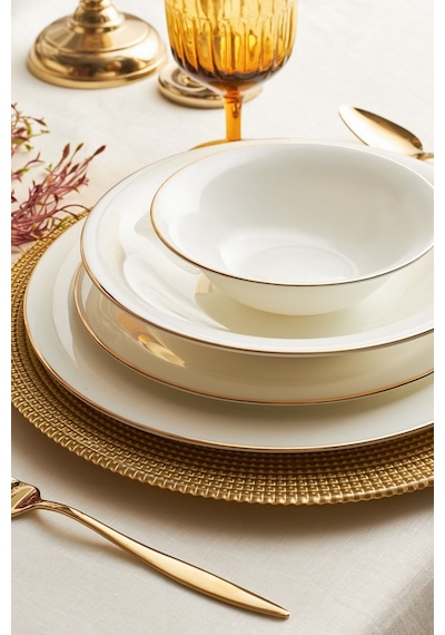 Karaca  Fine Pearl Diana 24 Parça 6 Kişilik Yemek Takımı Gold
