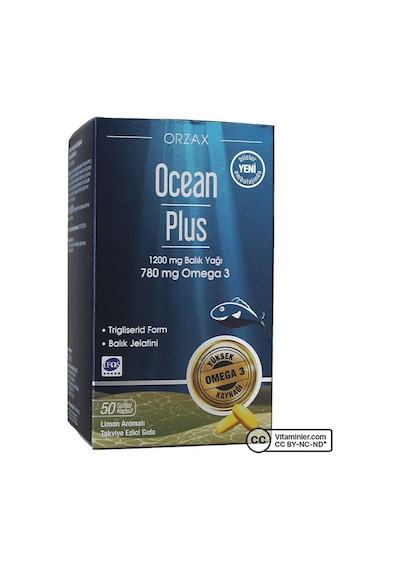 Ocean Plus 1200 Mg Omega-3 Balık Yağı 50 Kapsül