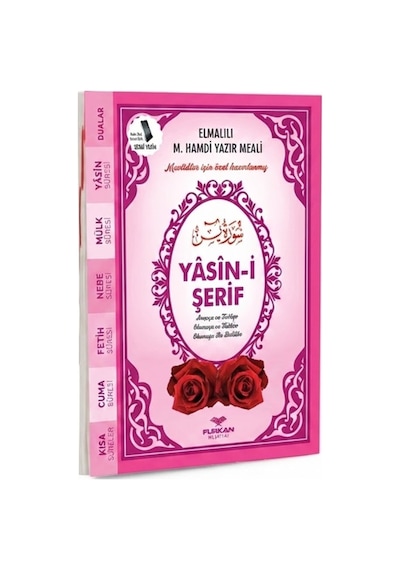 Çanta Boy 80 Sayfa 3 Özellikli Eko Yasin Kitabı- Pembe- 13x17 Cm Mealli Okunuşlu