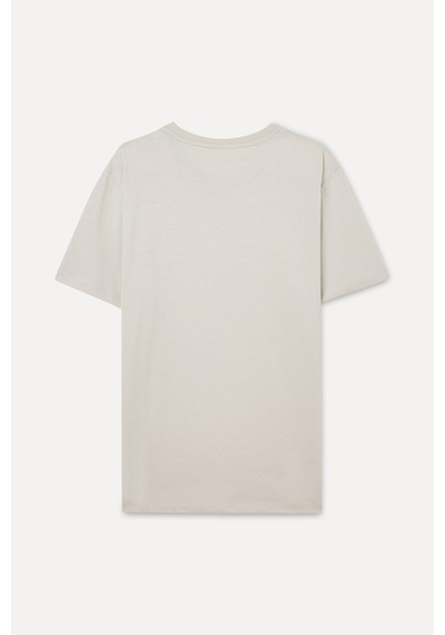 Mudo Erkek Erkek Taş Rengi Pamuklu Bisiklet Yaka T-shirt 1267100