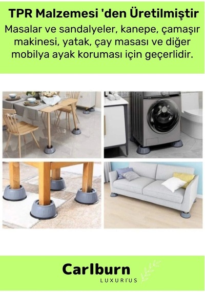 Özel Üretim Gürültü Engelleyici Titreşim Önleyici Kauçuk Çamaşır Bulaşık Makinesi 16 Adet Ayak Pedi