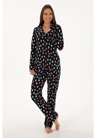U.s. Polo Assn. Kadın Lacivert Pijama Takım 50318895-vr033 Lacivert