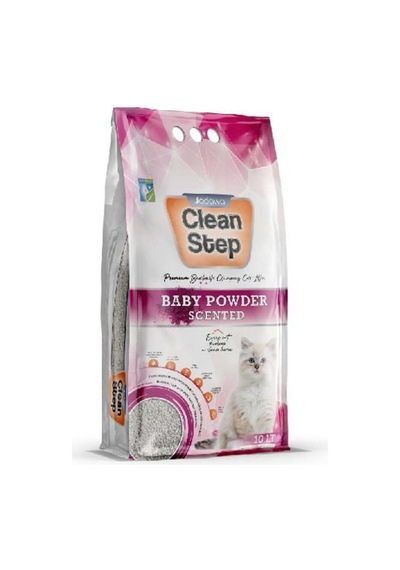 Clean Step Aktif Karbonlu Bebek Pudralı İnce Taneli Topaklanan Bentonit Kedi Kumu 5 Lt - Jdw-cs011