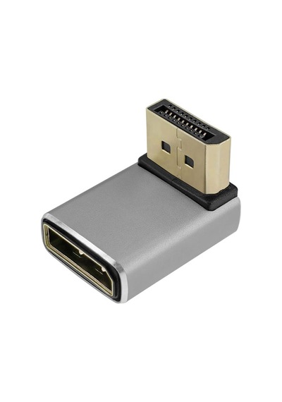 Display Port 8k Uhd Dişi Erkek 90 Derece Çevirici Dönüştürücü Adaptör