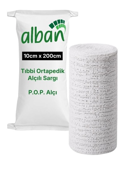 Alçılı Sargı Bezi 10 Cm X 2 M Ortopedik Medikal Alçı Bandaj Pop Plaster Of Paris