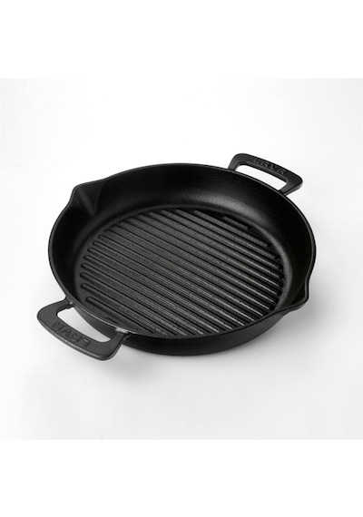 Lava Döküm Izgara Tavası 32 CM Çift Kulplu