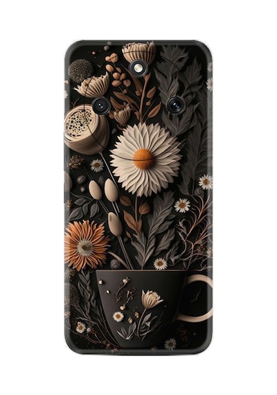 Honor Magic 8 Lite 5g Kılıf Boutique Baskılı Resimli Kahve Çiçek Pcode -095