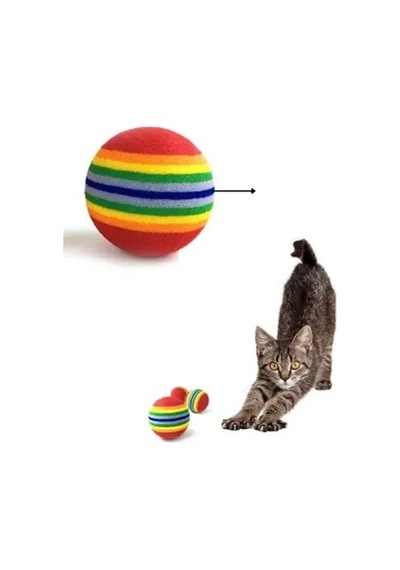 Justcheapstore Sünger Kedi Köpek Çiğneme Ve Oyun Topu 4 Adet