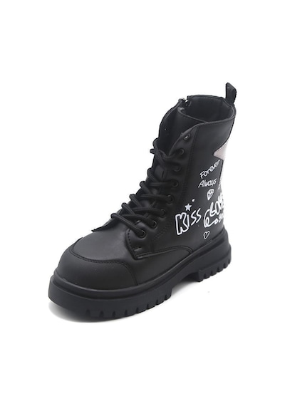 Pepino Trendyshose1566 İçi Polarlı Soğuk Geçirmez Çocuk Bot Sıyah Siyah