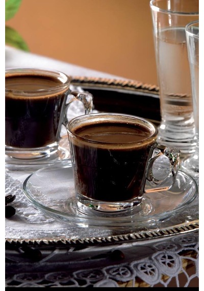 Paşabahçe Vela 12 Parça Kahve Fincan Takımı, 195 Cc, Şeffaf Cam Diğer
