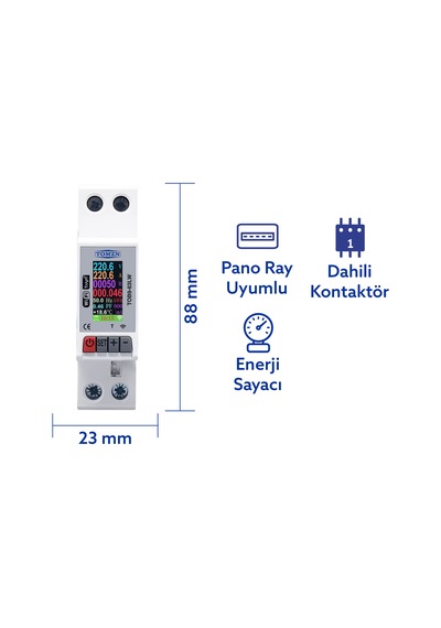 Tomzn Akıllı Kaçak Akım Rölesi Ve Voltaj Akım Koruma Rölesi 50a Wifi Özellikli Smartlife