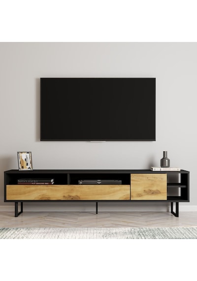 Luga Kapaklı Tv Ünitesi, Tv Sehpası - Metal Siyah Ayak - Gri/traverten - Siyah/kilim Siyah/kilim Luga Kapaklı Tv Ünitesi, Tv Sehpası - Metal Siyah Ayak - Gri/traverten - Siyah/kilim Siyah/kilim