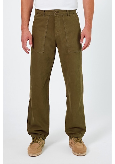 Tarz Cool Erkek Düz Baggy Jean Pantolon Kahverengi