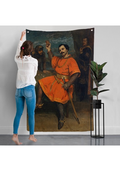 Gustave Courbet - Louis Gueymard Şeytan Robert Rolünde Duvar Örtüsü-7356
