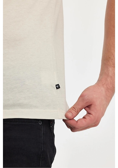 Erkek Compact Penye V Yaka T-shirt Taş