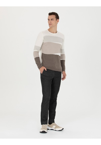 Pierre Cardin Erkek Ekru Triko Kazak 50278105-vr019 Ekru