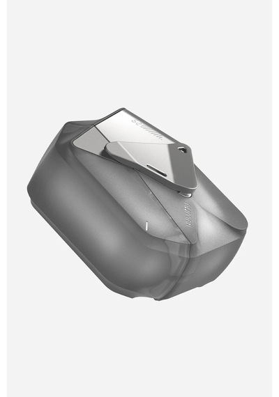 Apple Uyumlu Airpods 4 Geometrik Desenli Kilitleme Mekanizmalı Ve Askı İpli Kılıf A29 Antrasit