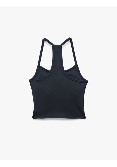 Koton Slim Fit Basic Çapraz İp Askılı Kolsuz Spor Atlet Lacivert 7wak30050nk
