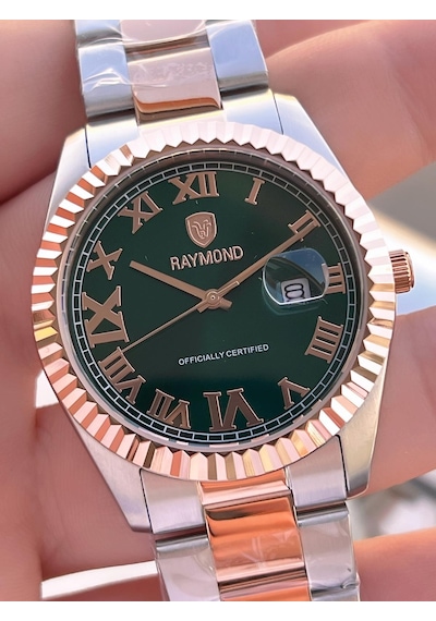 Raymond Nişan Ve Damatlara Özel Çelik Kordon 2 Yıl Garantili 5 Atm Erkek Kol Saati+bileklik Rmd.33 Rose Gold - Gümüş Raymond Nişan Ve Damatlara Özel Çelik Kordon 2 Yıl Garantili 5 Atm Erkek Kol Saati+bileklik Rmd.33 Rose Gold - Gümüş