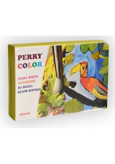 Perry Color Su Bazlı Guaj Boya 22 ML X 6 Adet Çok Renkli