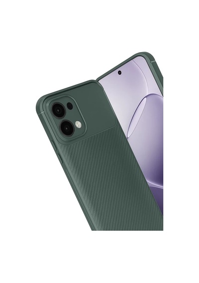 Newface Oppo A6 Pro 4g Auto Focus Karbon Kapak - Koyu Yeşil