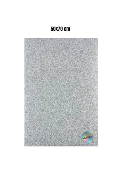 50x70 Cm Simli Fon Kartonu 1 Adet - Gümüş