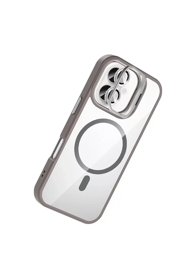 Joko Apple İphone 16 Plus Remim Lensli Magsafe Standlı Kapak - Titan Gri