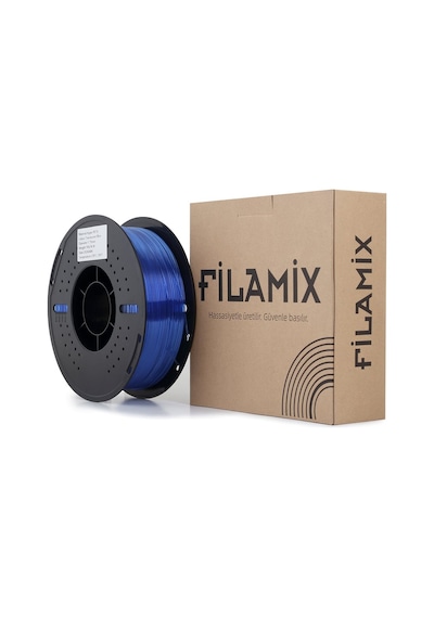 Filamix Hyper Petg Şeffaf Mavi Filament 1.75mm 1kg Plastik Makara